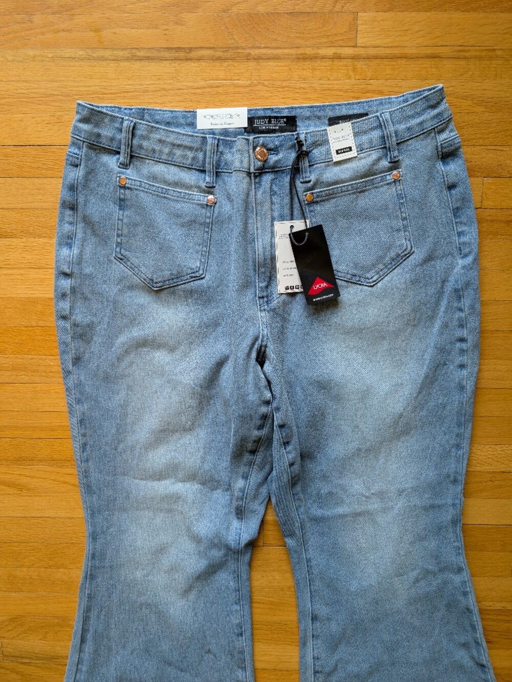 Judy Blue Plus Size NWT Light Blue Flare Jeans - Picture 2 of 9